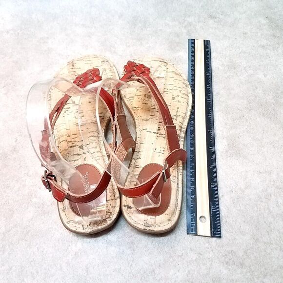 Merona Womens Size 9 Brown Thong Slingback Sandals - Picture 7 of 11